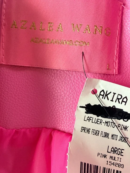 Azalea Wang Spring Fever Floral Moto Jacket NWT Size Large - Picture 3 of 11